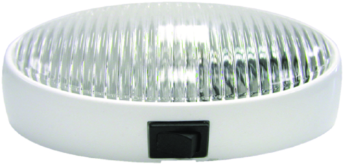 Peterson Manufacturing M382C Oval Porch Utility Light - Clear With Switch
